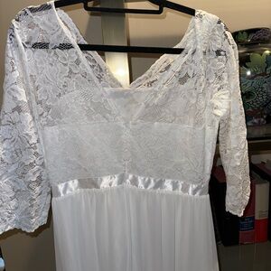 Elegant White Lace Dress
